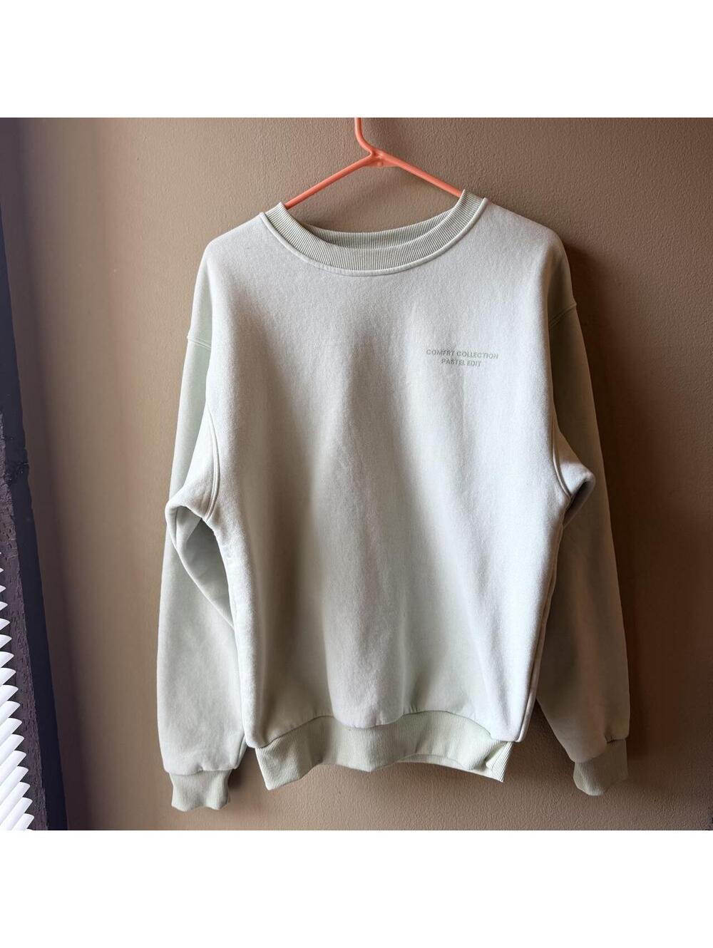 Comfrt Pastel Edit Mint Oversized Crewneck Sweatshirt XS